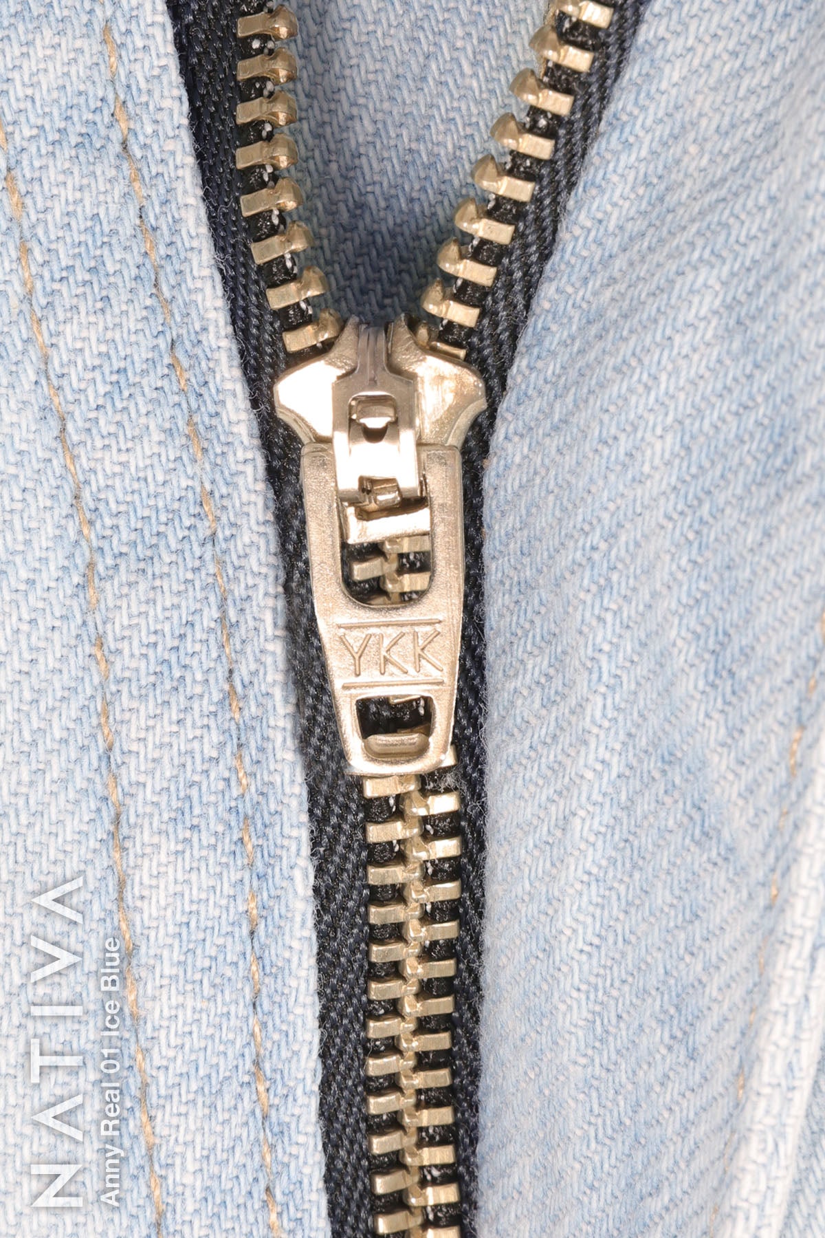 WIDE LEG True Denim Jeans, ANNY REAL 01 ICE BLUE. Talle Alto. Auténtico e Interminable. Cintura Ajustable PERFECT FIT®